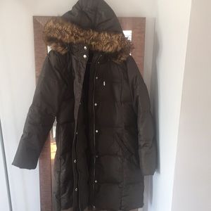 Michael Kors Olive Green 3/4 Down Feather Coat